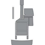 dark grey+black /Teak line